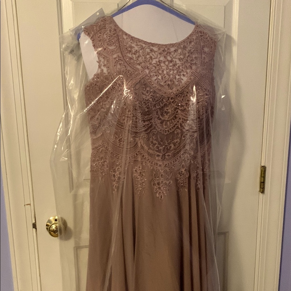 Colors of California Lace Wedding Dress - Elegant Brown